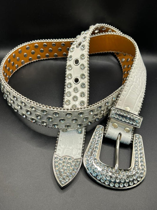 Ceinture western white